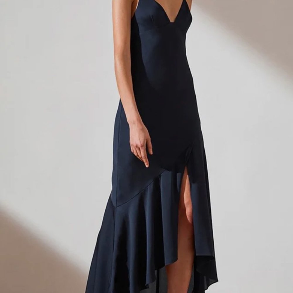 Shona Joy Luxe bias Asymmetrical Slip Dress